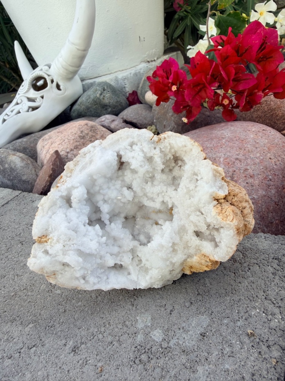 Geode Quartz Cluster – 1 lb 6 oz Natural Crystal